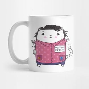 CAT GRAPHIC DESIGNER, KITTY WEB DESIGN, 3D, INTERIOR EXPERT, GREAT GIFT FOR HER, SWEET KITTEN Mug